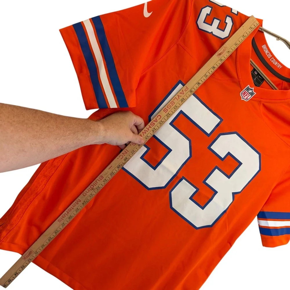 Nike Denver Broncos Randy Gradishar 53 Jersey‎ Mens Large Orange NFL 67NM-0B8M